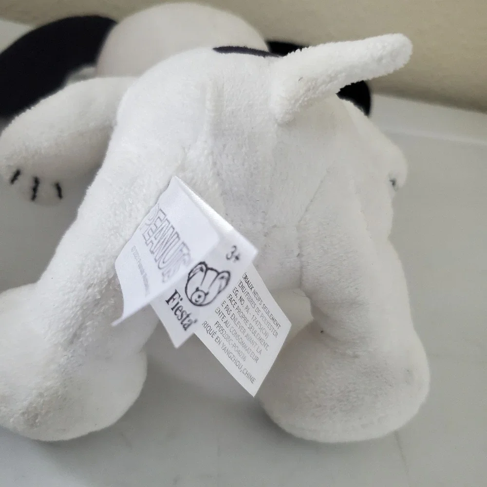 Fiesta Peanuts Snoopy Plush 6 Inch Stuffed Animal White Dog Red Collar 60139563